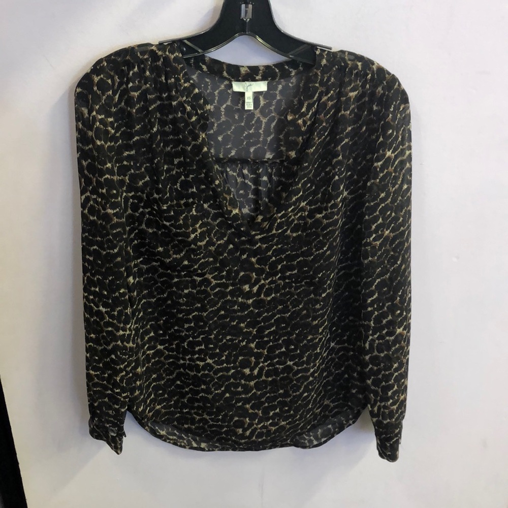 Joie leopard sheer blouse